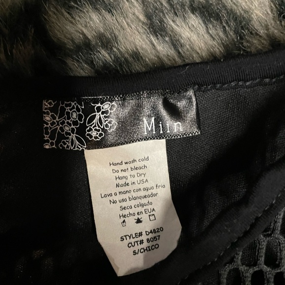 Miin Women’s Mesh Chiffon Formal A Line Dress Black Size Small - Picture 5 of 5